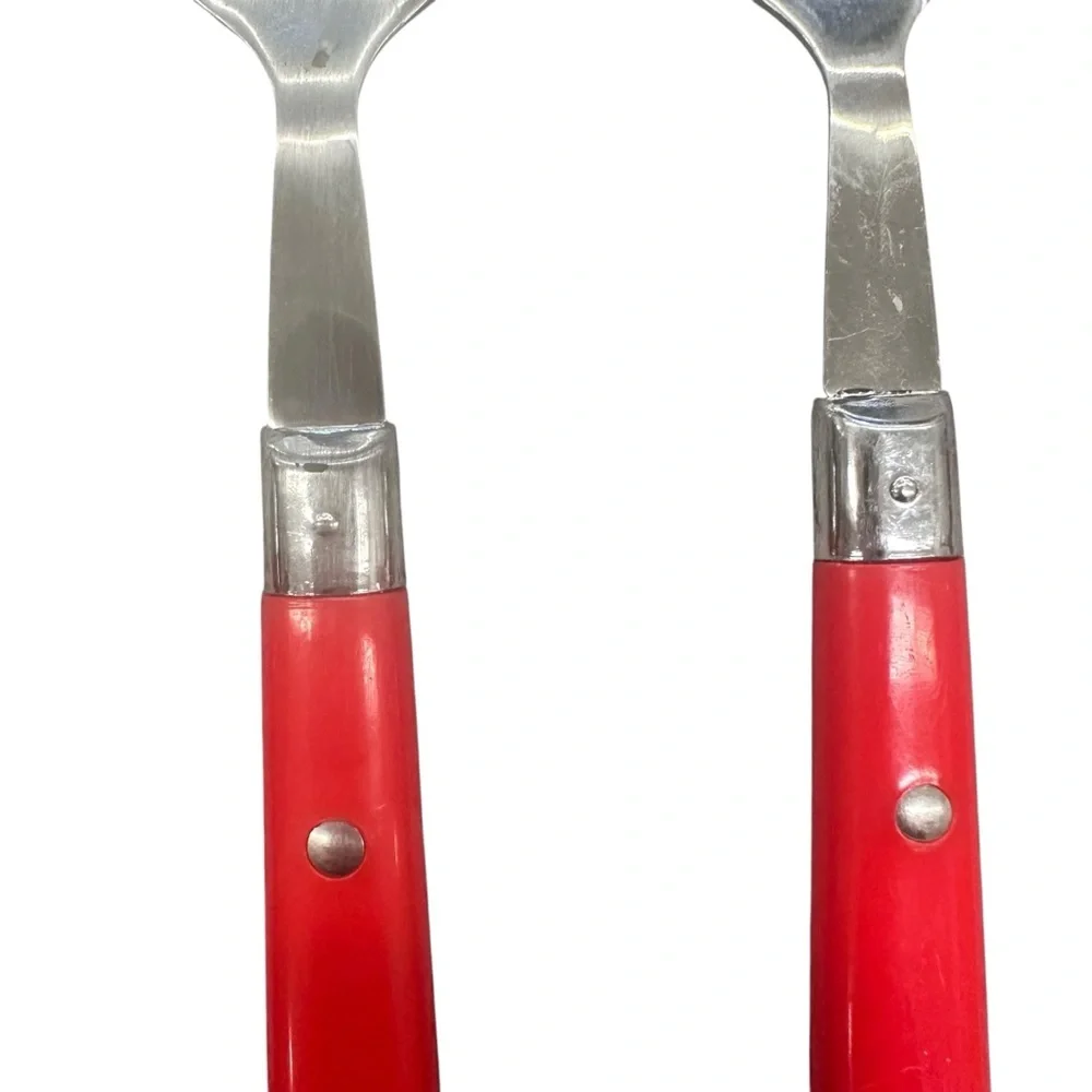 Washington Forge‎ Mardi Gras Red Handle Stainless Steel Soup Spoon Set of 4